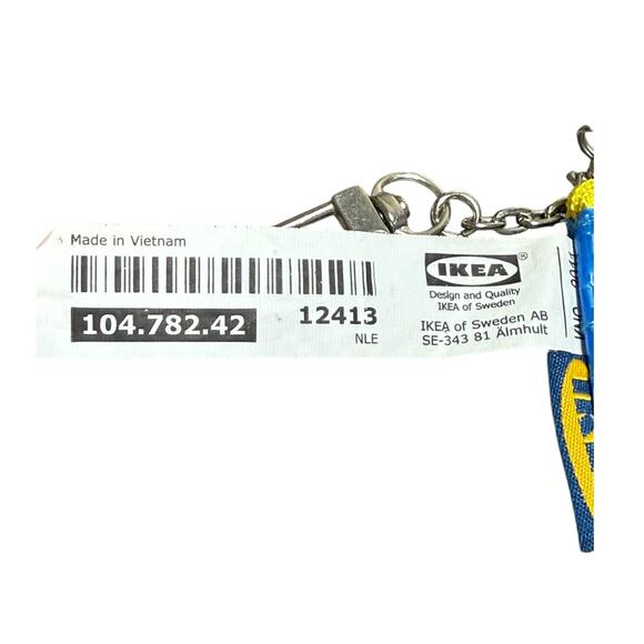 IKEA Mini Blue Bag Frakta Zipper Coin Change Purse Key Chain Card Airpod Pouch - Picture 5 of 6